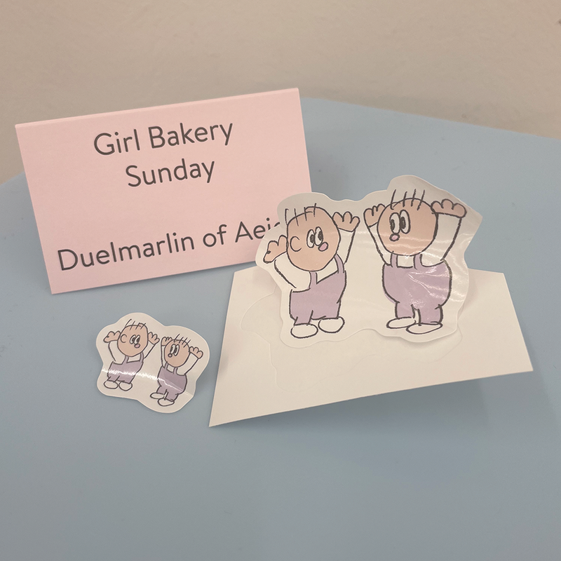 Girl Bakery ステッカー／Sunday 6枚セット