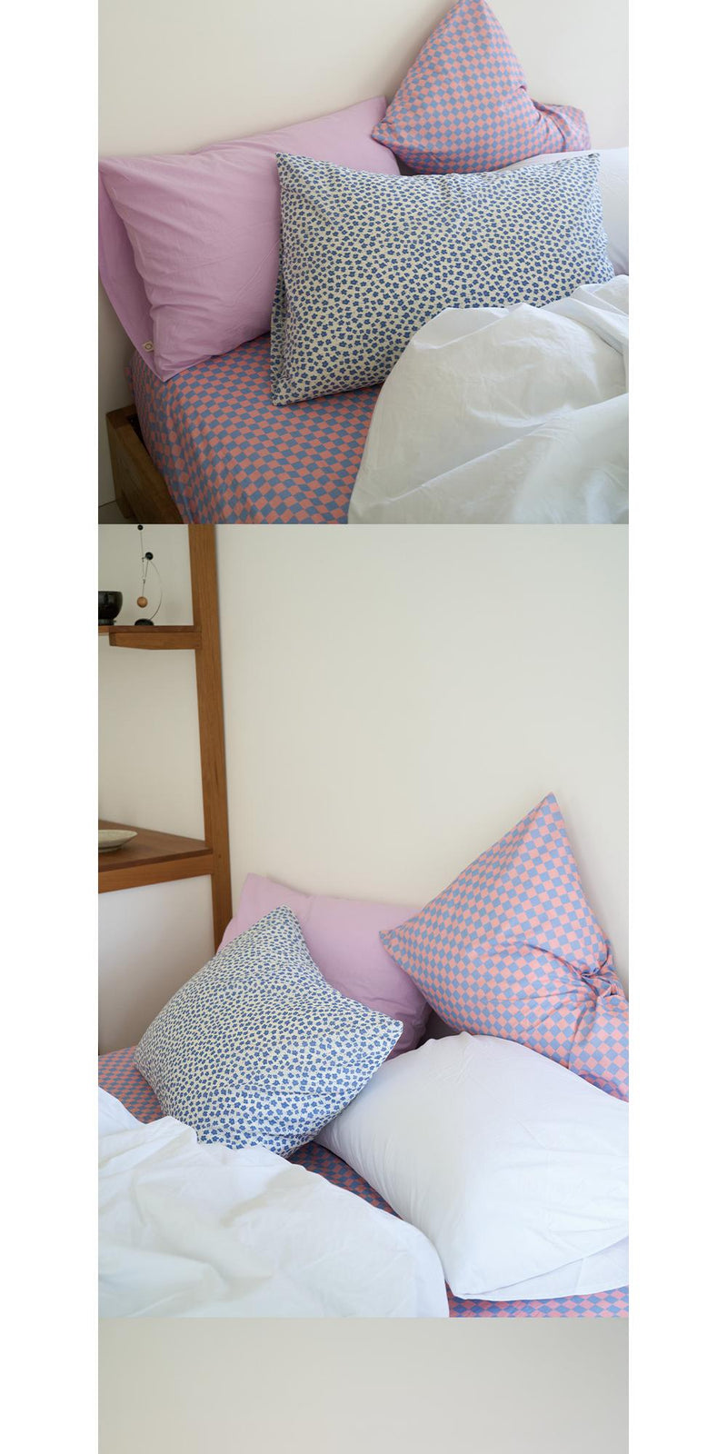 Two-tone Checkers Pillow Cover