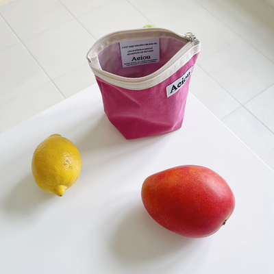 [E.PALETTE] Aeiou Basic Pouch (M Size) Watermelon Pink