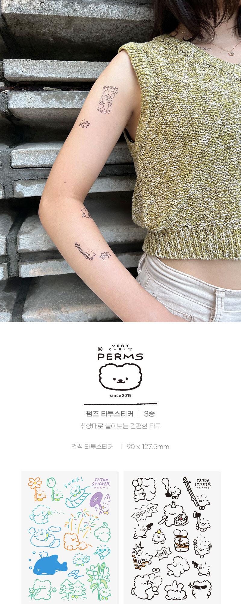 Tattoo sticker | Natural, Love, Spicy 3 types