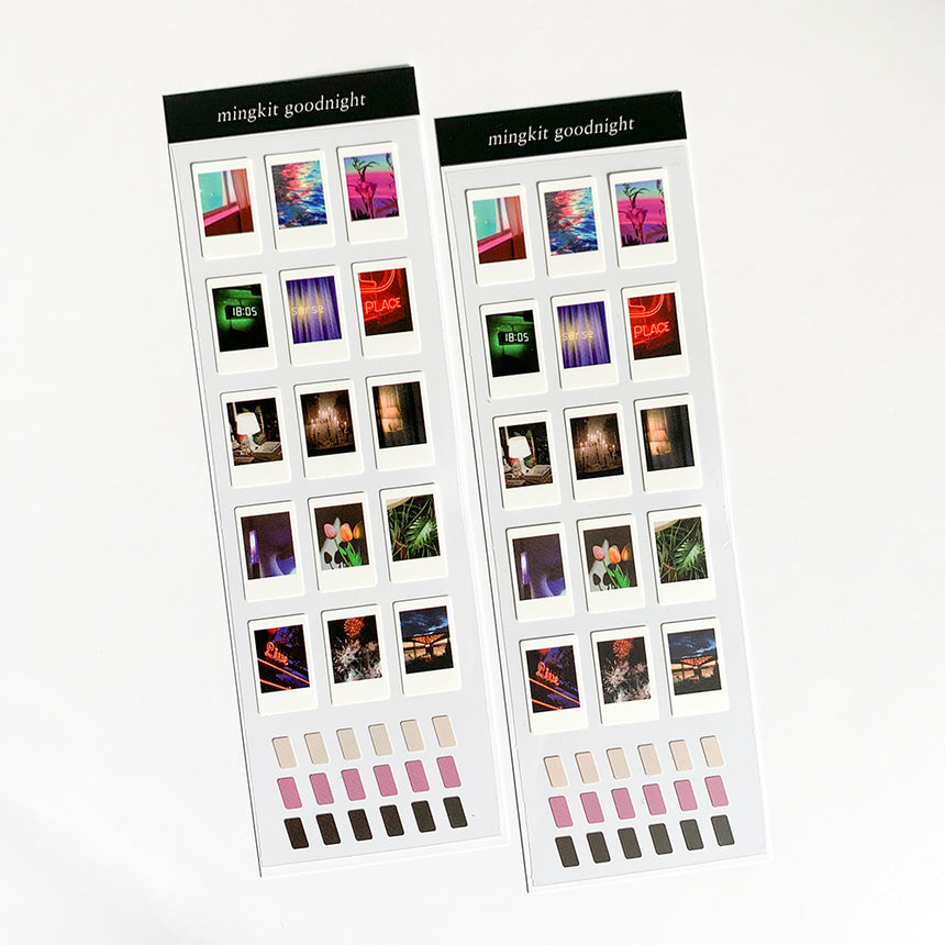 Mingkit mini Polaroid Stickers - Black