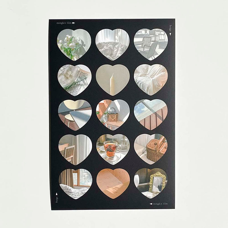 Beige heart Photo Studio Sticker