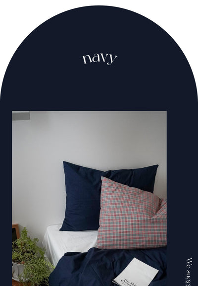 Navy Pillow Cover
