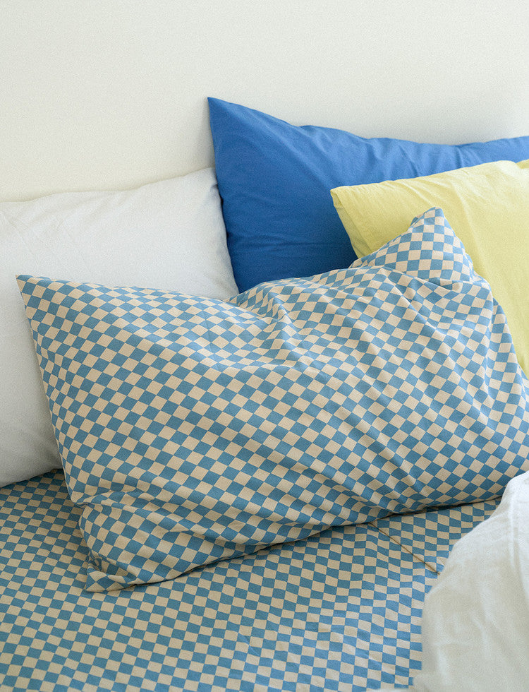 Light Checkers Pillow Cover
