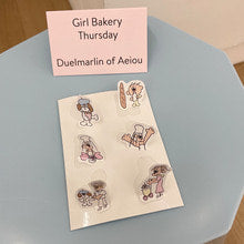 Girl Bakery Sticker/Thursday Set of 2
