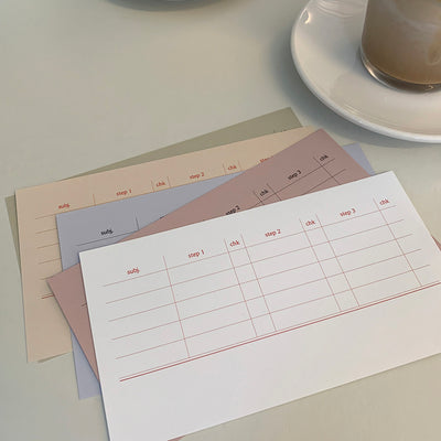 Step-by-step note paper set