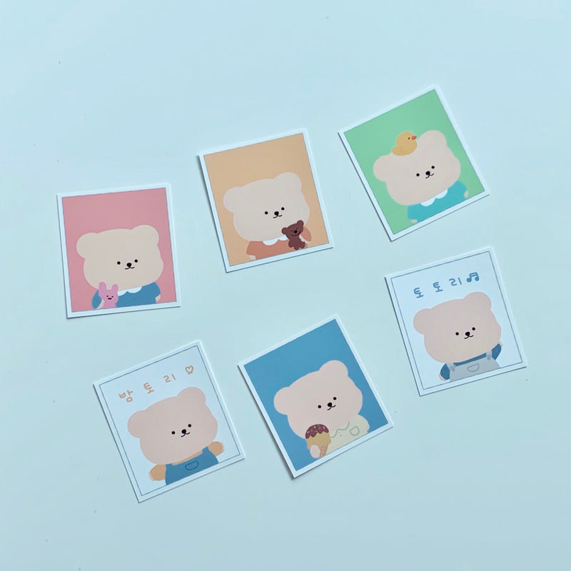 Kuri Bear ID Photo Removable Sticker