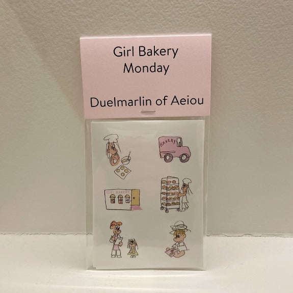 [ROOM 618] Girl Bakery sticker/Monday 2 sheets set