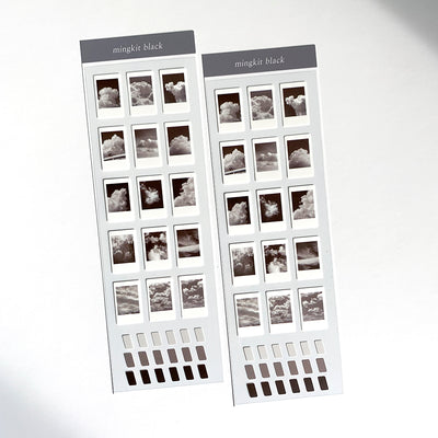 Mingkit mini Polaroid Stickers - Black