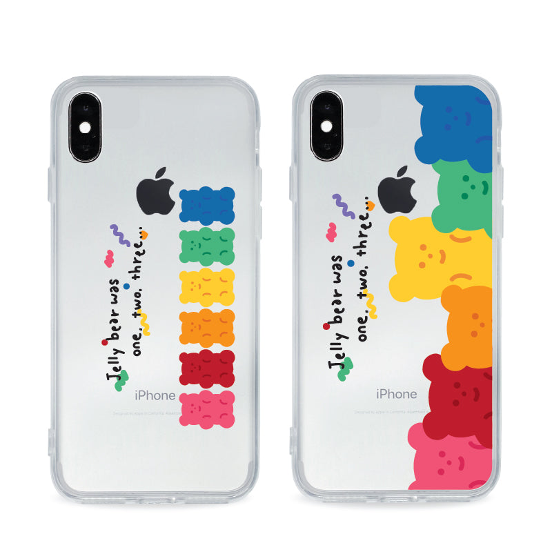 color jelly bear phone case