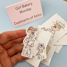 [BONBON] Girl Bakery ステッカー／Monday 6枚セット