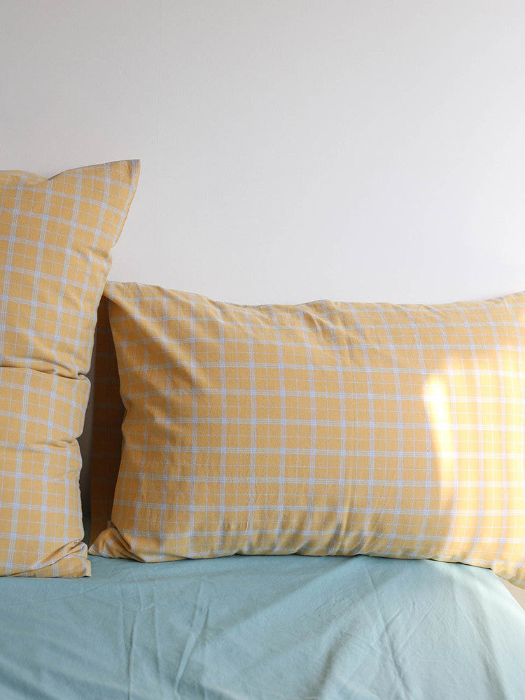 Kamome yellow pillow cover