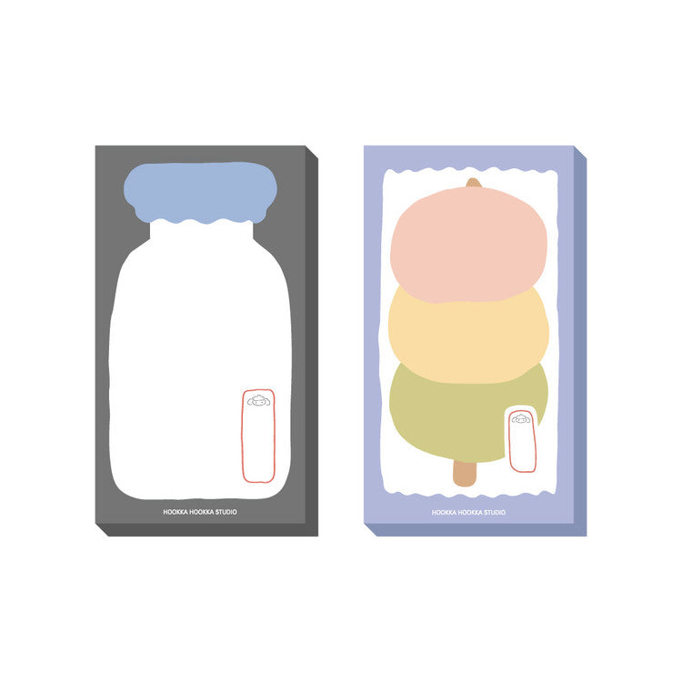 ミニメモ用紙 2種 - 牛乳、お団子