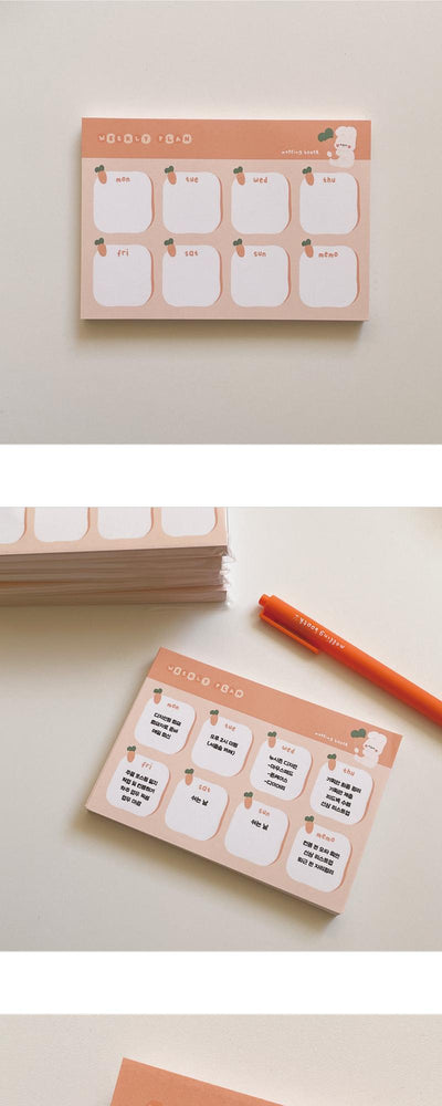 Carrot day Weekly Memo Paper