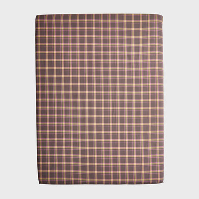 Vintage Check Pink Brown Mattress Cover SS/Q