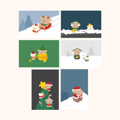 Merry Christmas 冬 ポストカード (6種)