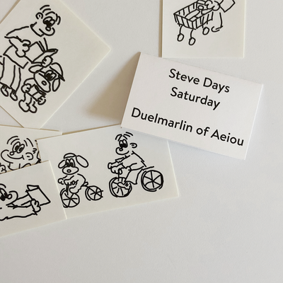 [E.PALETTE] Steve Days sticker/Saturday 5 pieces set