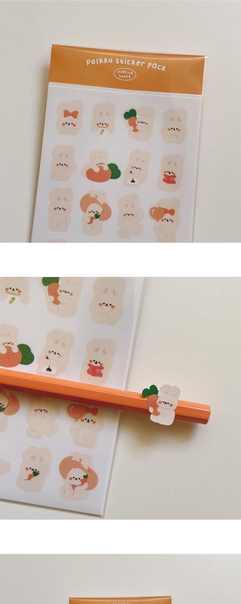[HOLIDAY TIME] Polkku sticker pack Carrot Hato