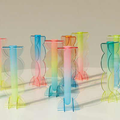 rounded Summer vase - acrylic vase