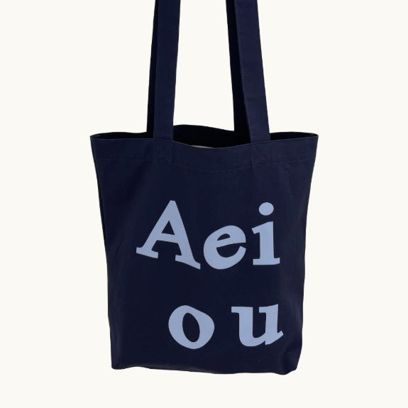 Aeiou Logo Bag (100% Cotton) Deep Blue