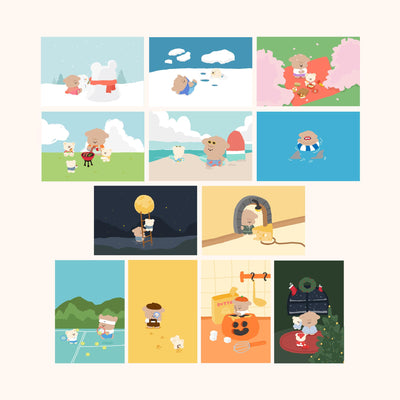 [HOLIDAY TIME] 12 months postcard set (12 types)
