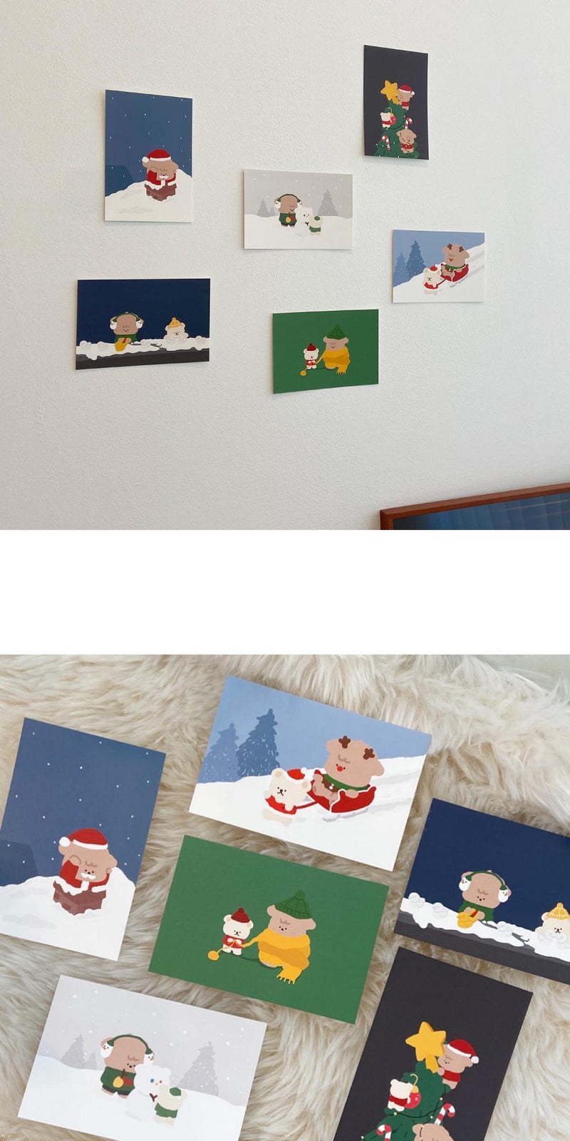Merry Christmas Winter Postcard (6 types)