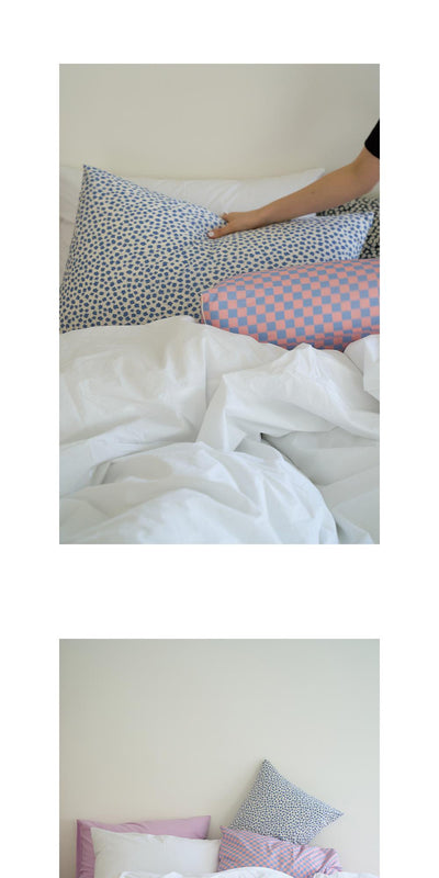 Blue Fiore Pillow Cover