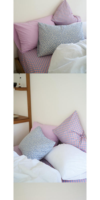 Blue Fiore Pillow Cover
