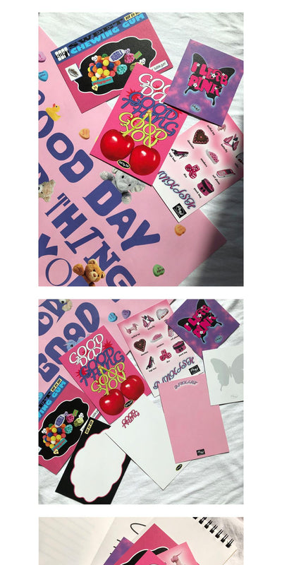 [HODU3"] Pink Postcard Set