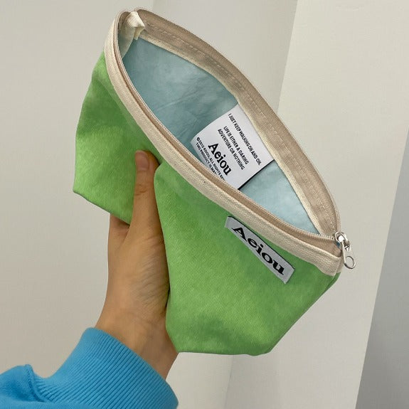 Aeiou Basic Pouch (L Size) Green Apple Sherbet