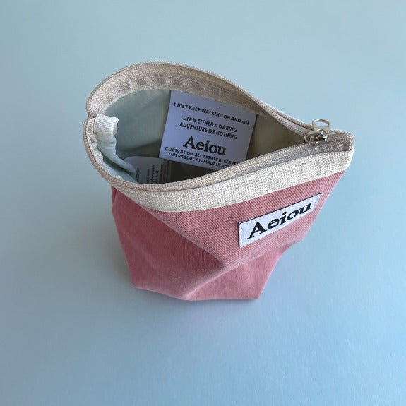 Aeiou Basic Pouch (M Size) Stockholm Pink