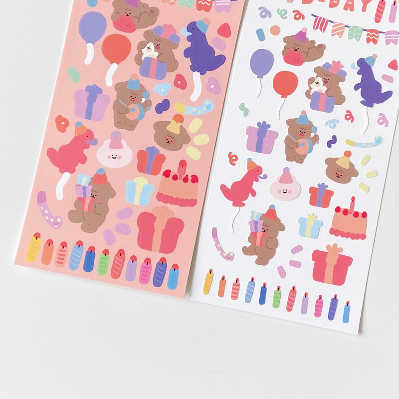 birthday party stickers