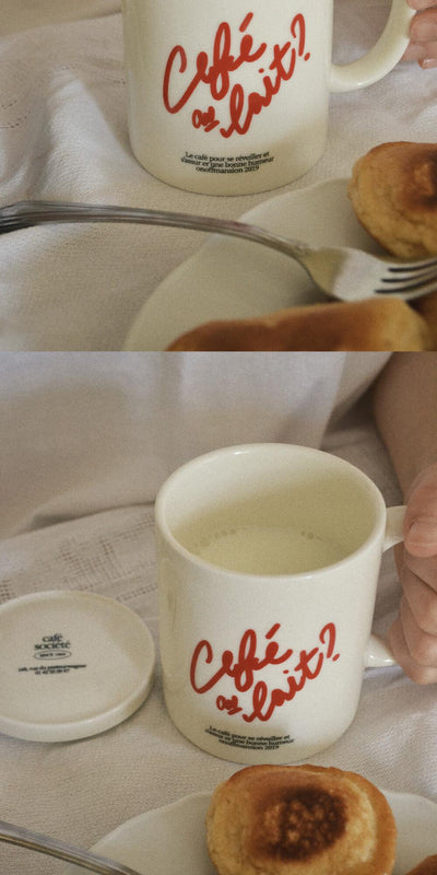 [MAEIRE] Cafe Au Lait Cover Mug - red