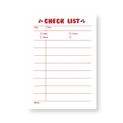 Welcome checklist memo pad