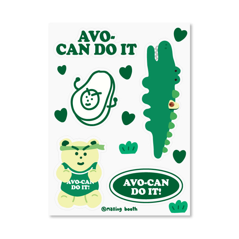 Avo-can do it removable sticker