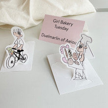 [MAEIRE] Girl Bakery ステッカー／Tuesday 6枚セット