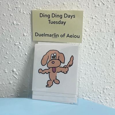 Ding Ding Days Sticker/Tuesday Set of 6