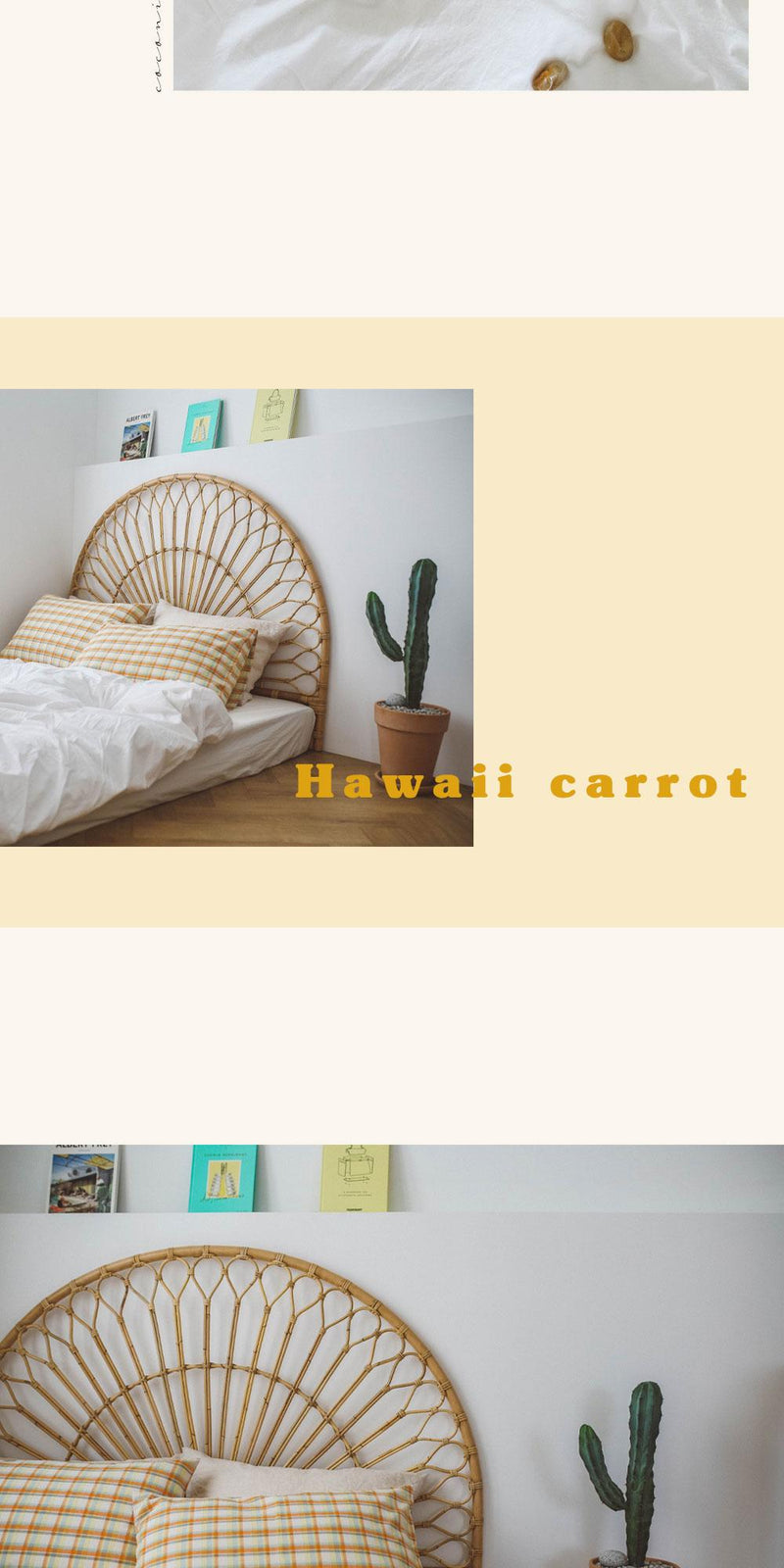 Hawaii carrot pillow cover