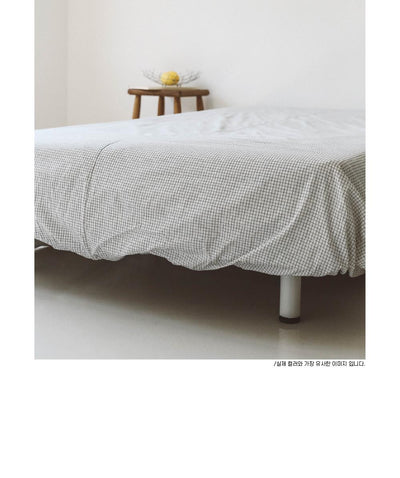Almond check mattress cover