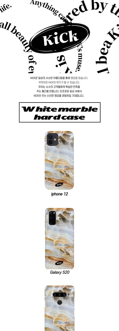 White Marble Hard Case