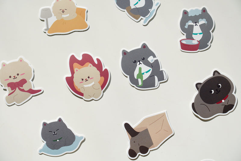 Four Cats (Mong Pong Huyo) Emoji Removable Sticker