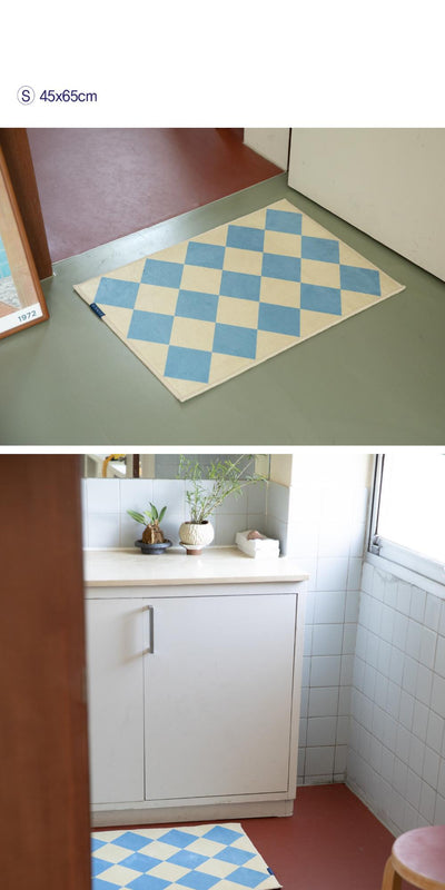 Diamond Tile Floor Mat Blue Butter 3sizes
