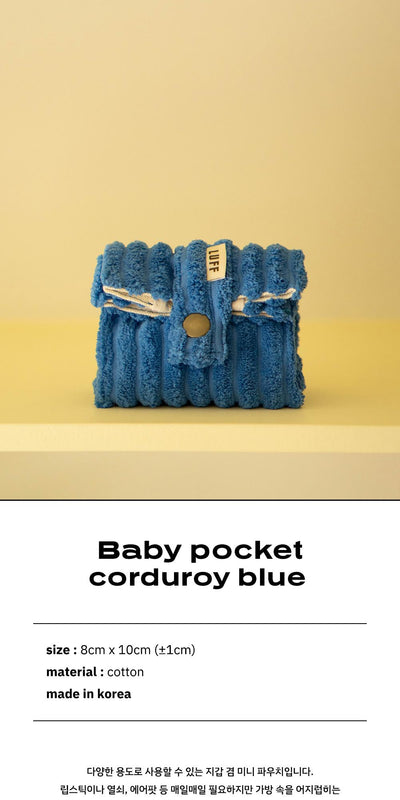 baby Pocket - Corduroy Blue