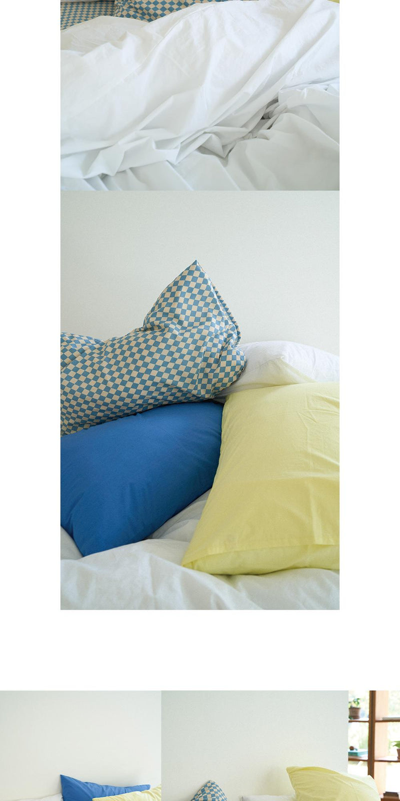 Light Checkers Pillow Cover