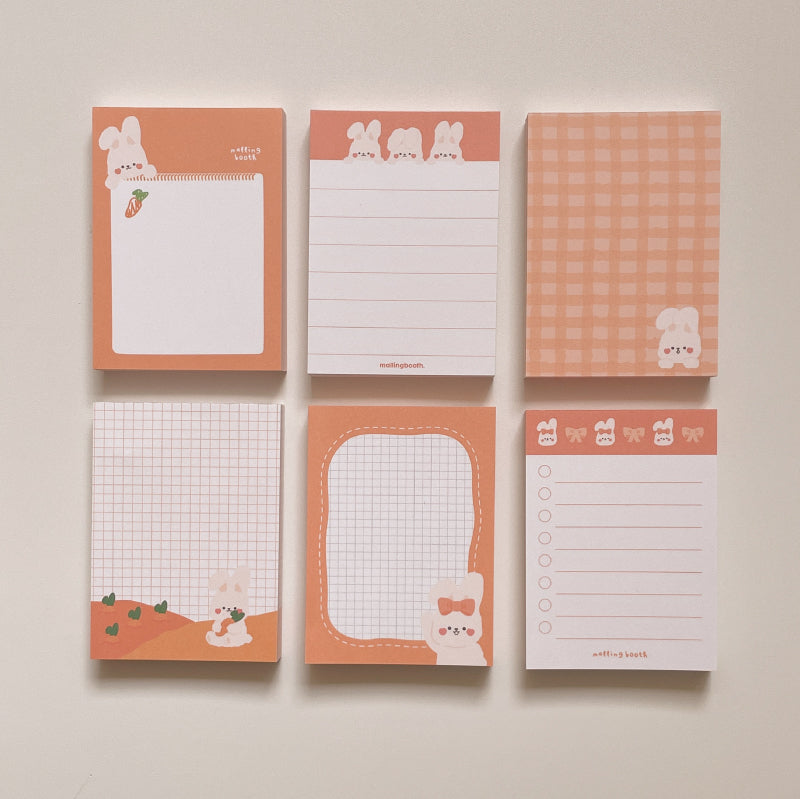 [HOLIDAY TIME] Hato Carrot block memo 6 types