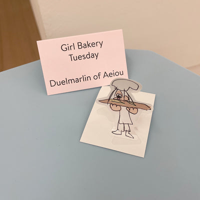 [BONBON] Girl Bakery sticker/Tuesday 6 pieces set