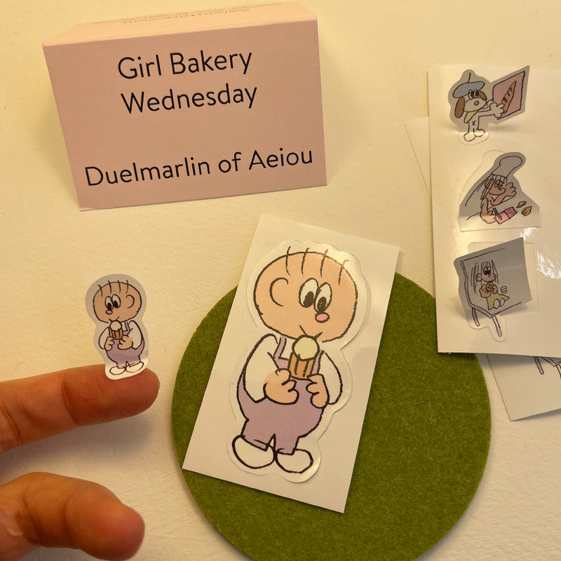 [HODU3"] Girl Bakery ステッカー／Wednesday 2枚セット