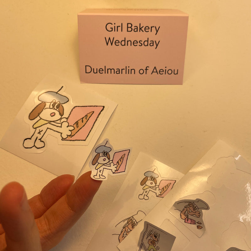 Girl Bakery Sticker/Wednesday Set of 2