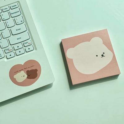 pink big bear memo pad