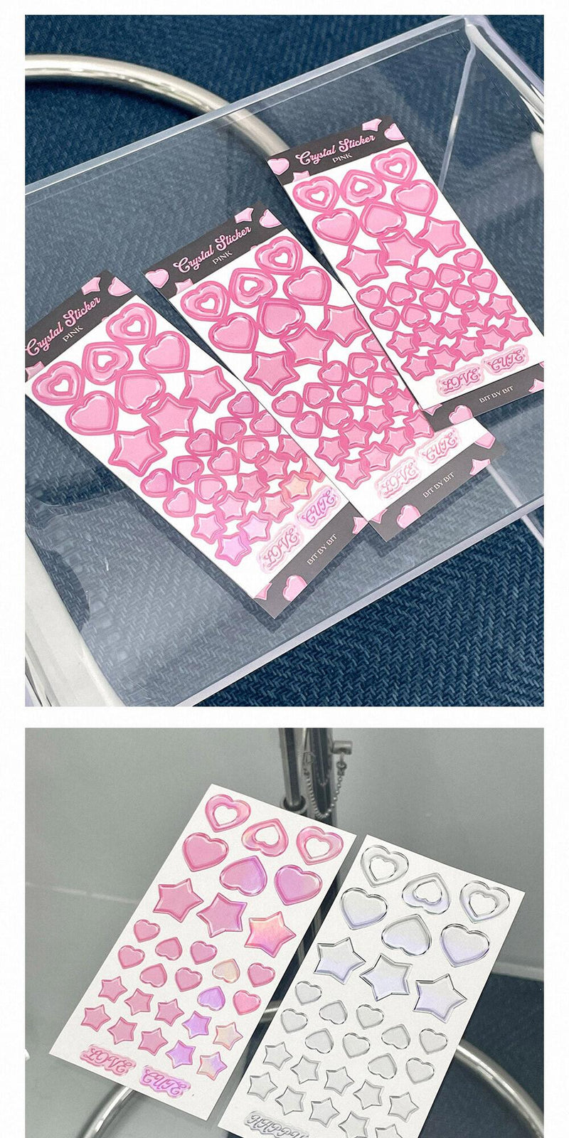 [HODU3"] Crystal Sticker_Pink